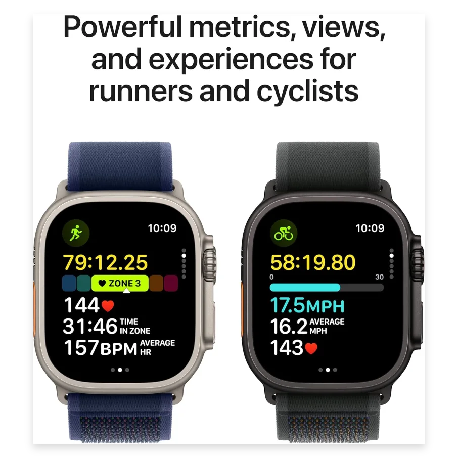 APPLE Watch Ultra 2 Cellular - 49 mm Black Titanium Case with Black Trail Loop, S/M thumbnail